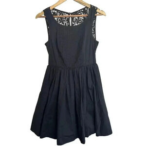 Moulinette Soeurs Anthropologie Black Dress Sz 2 POCKETS Lace Sweet Enticement